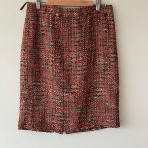 Jcrew Orange Pencil Skirt